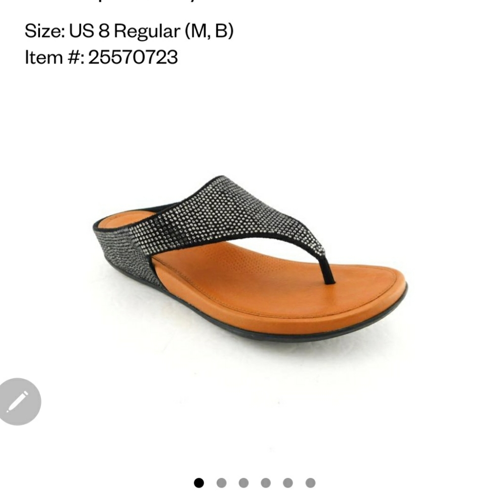 Black and tan sparkle Fit Flops